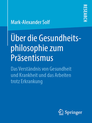 cover image of Über die Gesundheitsphilosophie zum Präsentismus